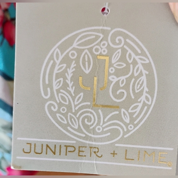 NWT Juniper And Lime Floral V-Neck Top with Split Sleeve Size XL - Picture 5 of 7